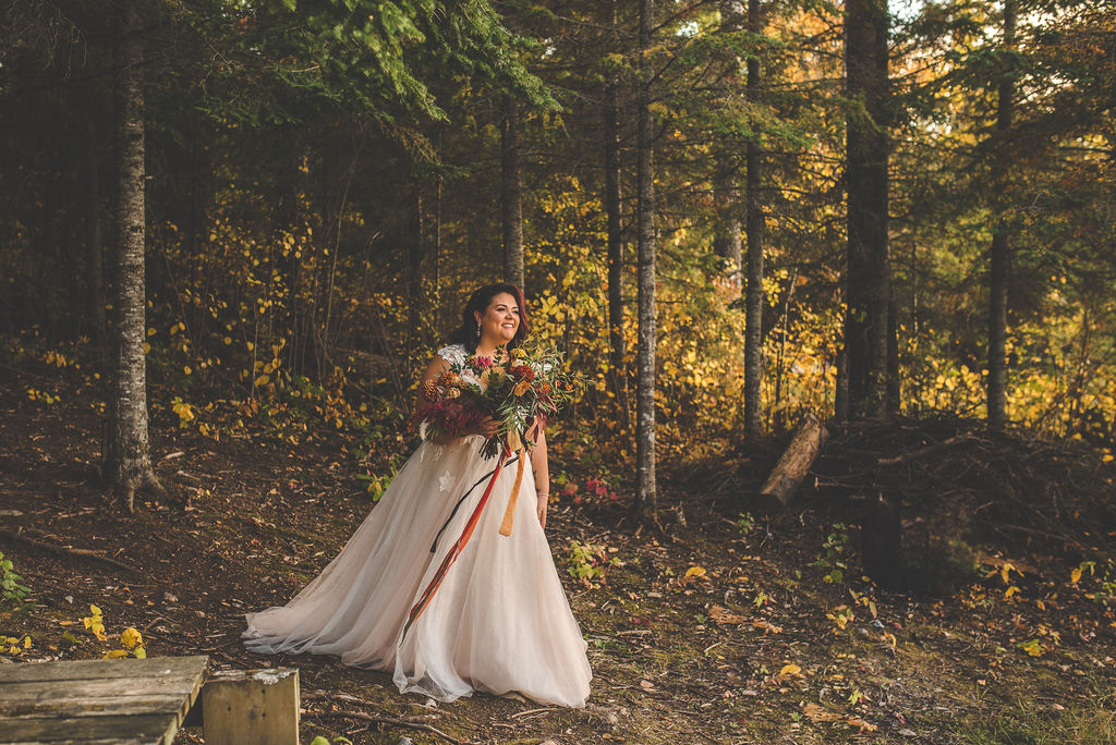 A moody lakefront wedding