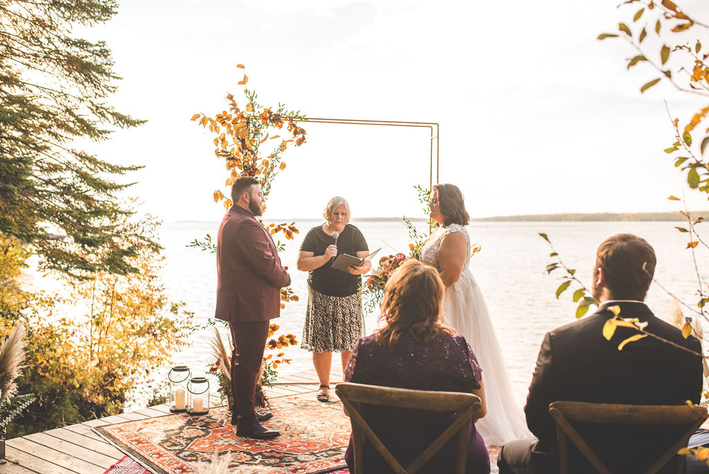 A moody lakefront wedding