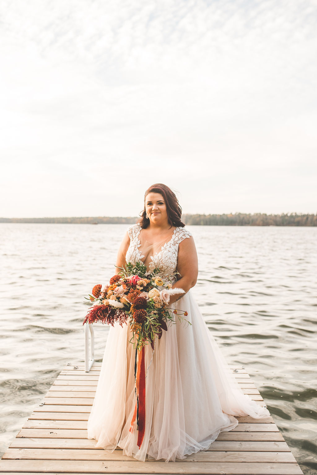 A moody lakefront wedding