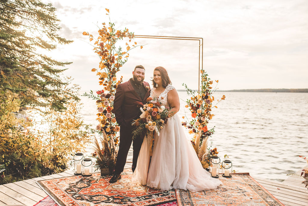 A moody lakefront wedding