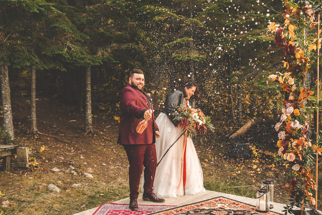A moody lakefront wedding