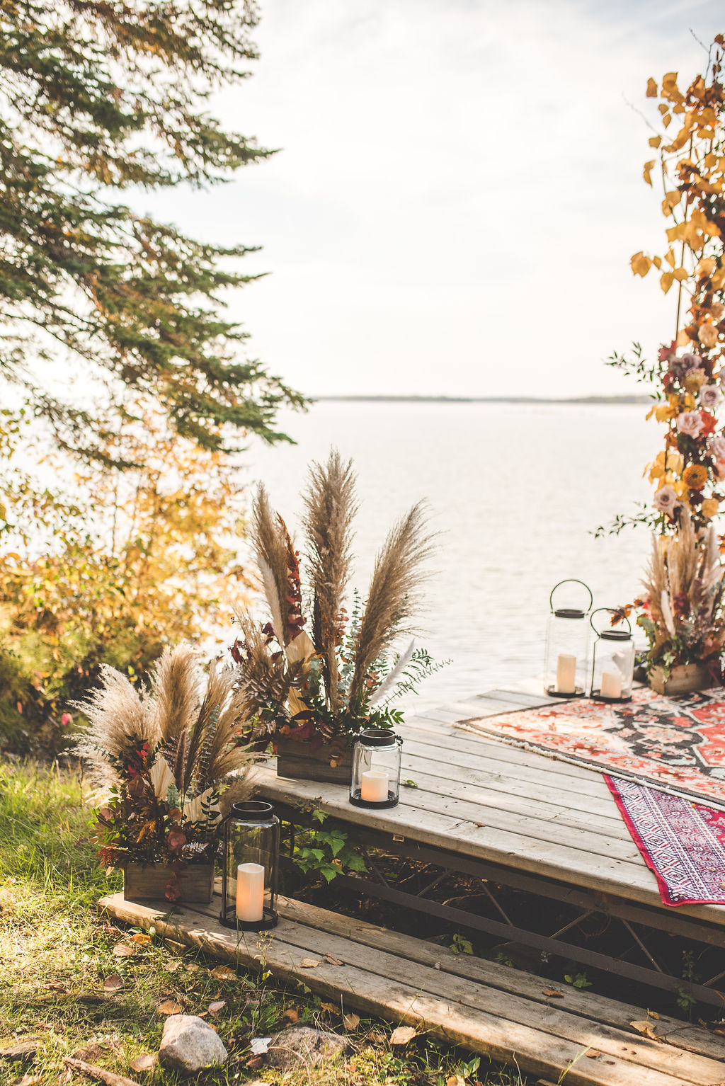A moody lakefront wedding